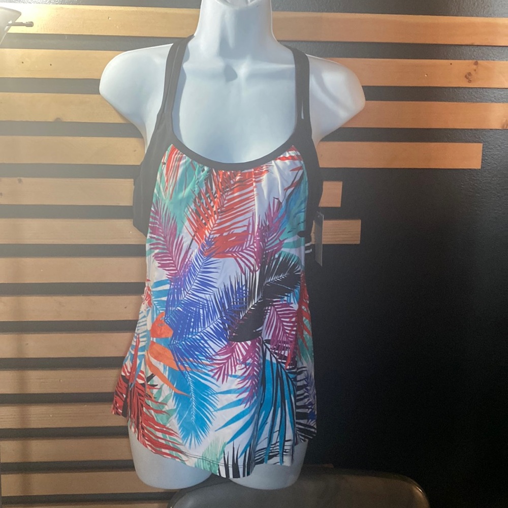 Jag Tankini Swimsuit Top 34D 34DD New Medium New